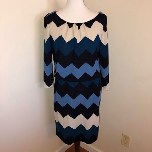 Tiana B. | Lightweight Chevron Sweater Dress - Picture 1 of 4